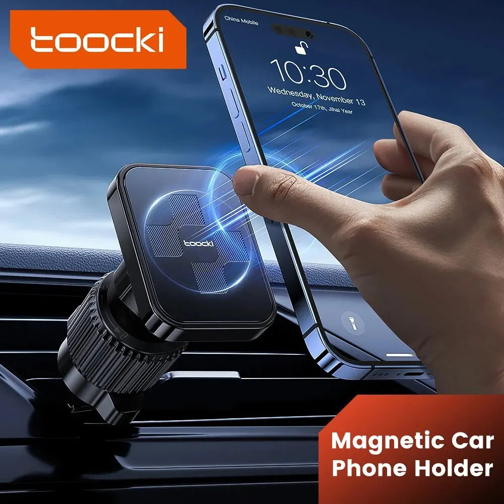 Toocki Magnetic Car Phone Holder Air Vent Phone Mount Stand For iPhone 15 14 13 12 PM Xiaomi Samsung Universal Cell Phone Holder