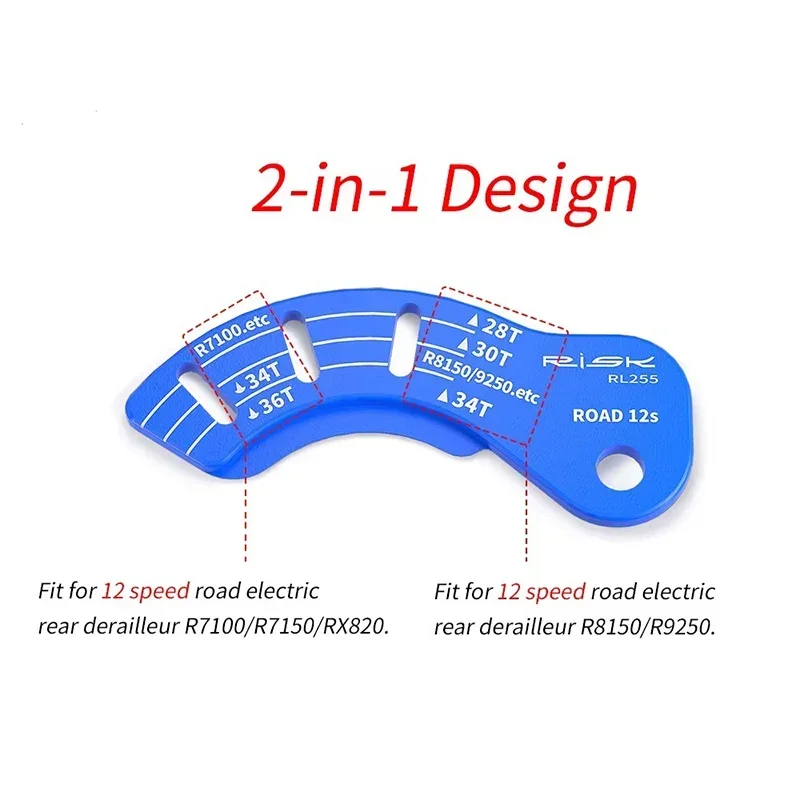 الطريق الدراجة 12T الكهربائية الخلفية Derailleur الضابط تعديل مقياس دليل أداة سلسلة الفجوة أداة ل R7100 R7150 RX820 R8150