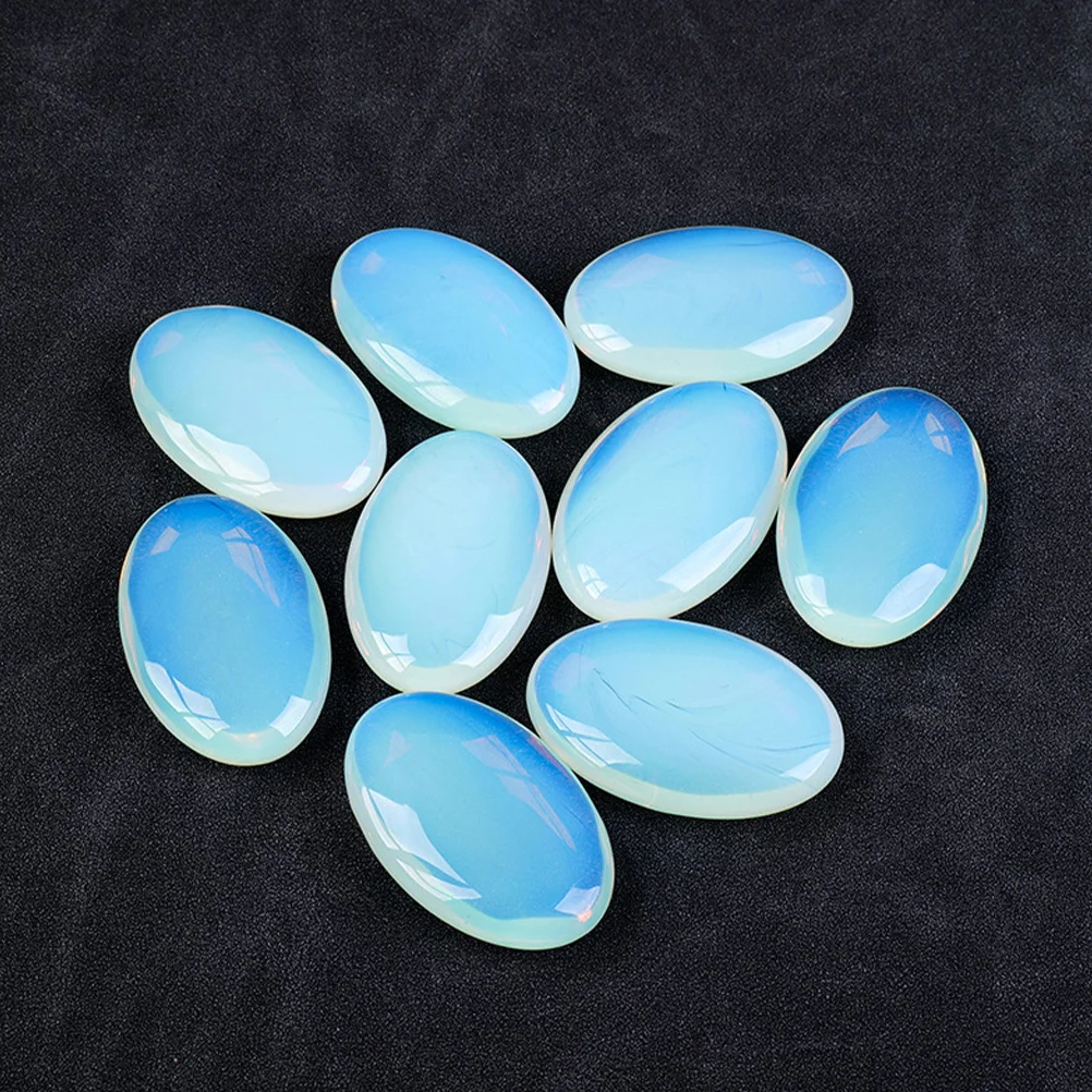 

Oval Crystal Stone Decor for Desk Home Office Desktop Decoration Exquisite Appearance Portable Surface Crystal