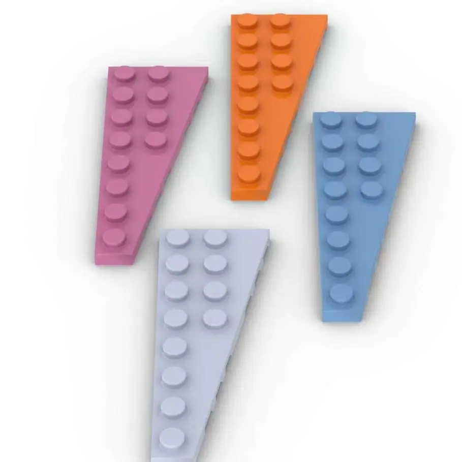 MOC 10PCS 3545 8x3 High-Tech Compatible House Castle Board Brick Wedge Right Plate Building Block Kit Particle Puzzle Toy Gifts