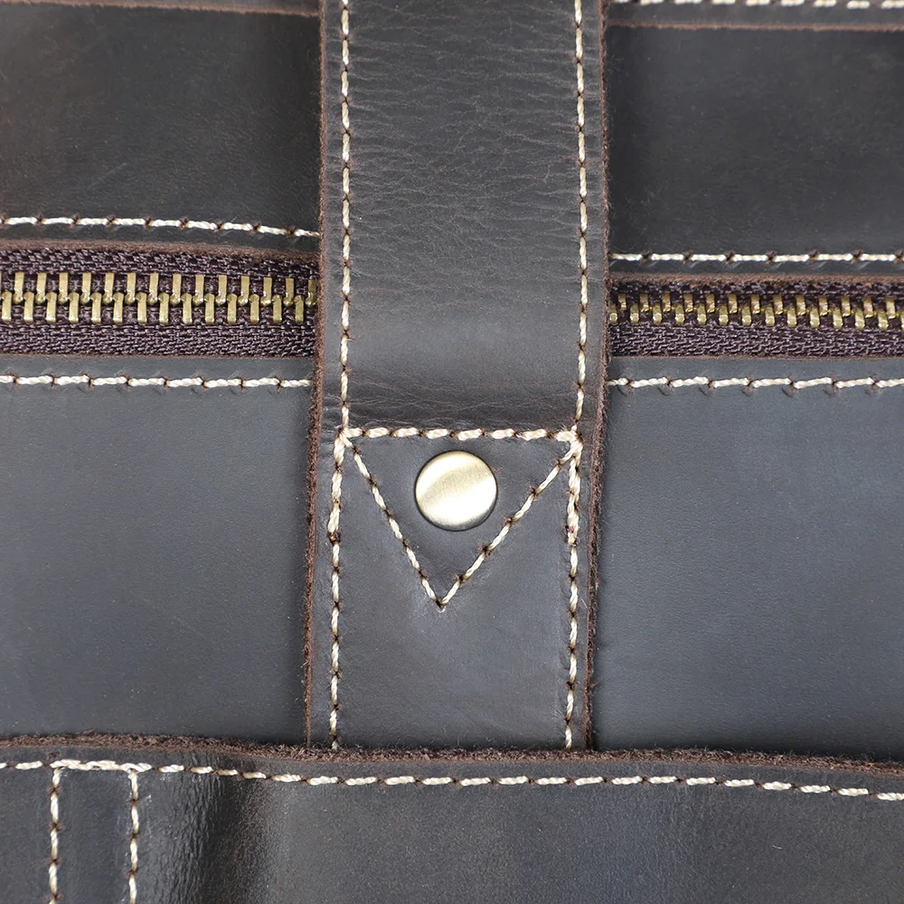 S.WORKER Premium Echtleder Business-Handtasche 16" Laptop Vintage Herren-Aktentasche für Arbeit & Reisen – Detail 13