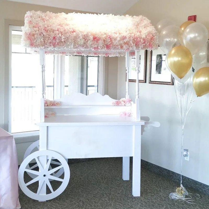 Detachable Dessert Display Metal Candy Cart White Sweet Stick Candy Cart Wedding Party Event view 2