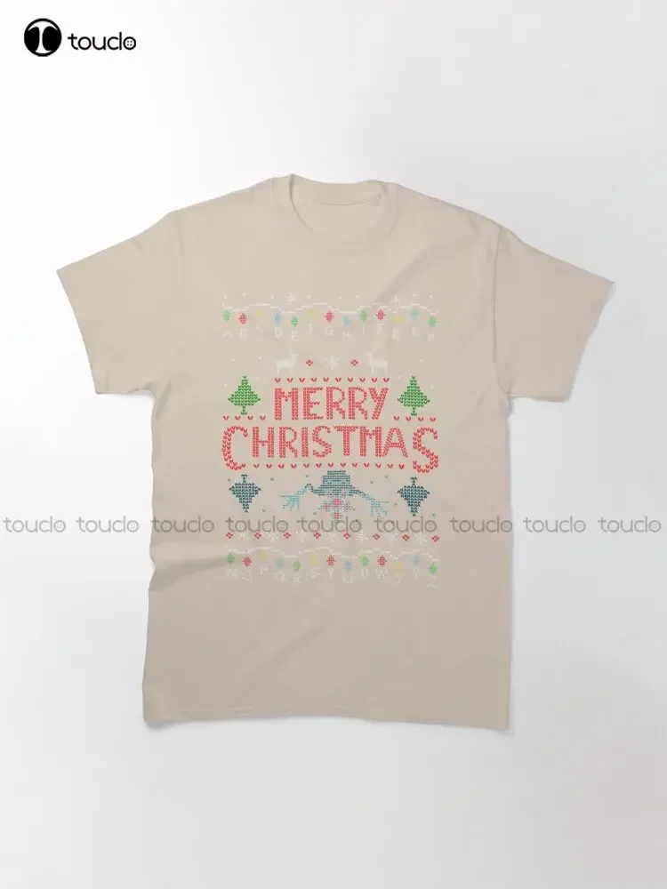 Merry Christmas From The Upside Down! #2 Classic T-Shirt Custom Aldult Teen Unisex Digital Printing Tee Shirts Xs-5Xl Unisex