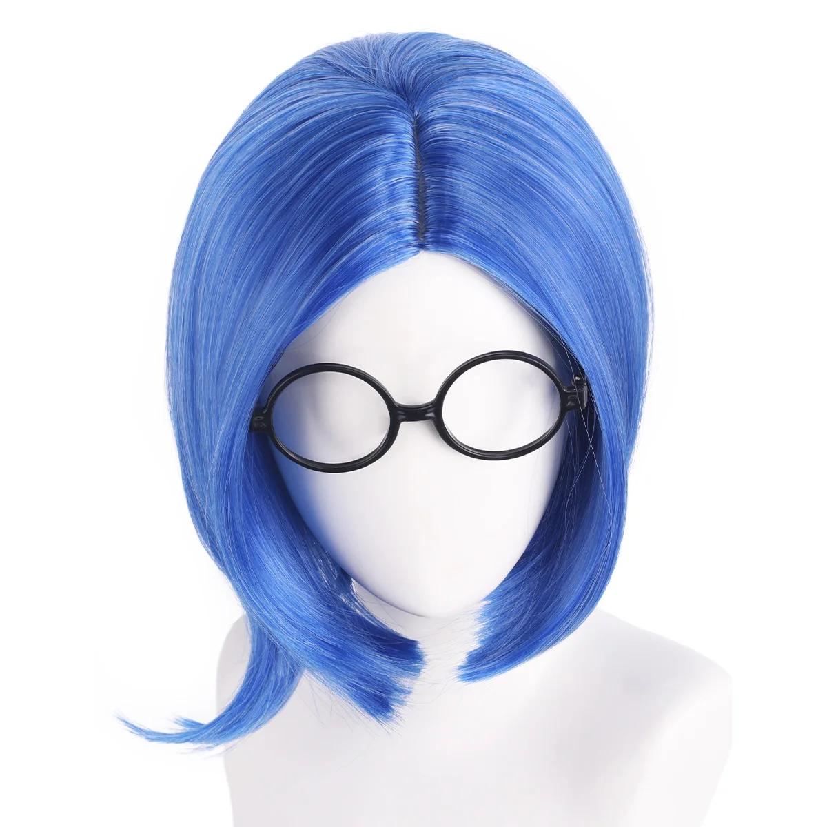 Synthetic Blue Short Wig Cute Cosplay Hair Heat Resistant Fiber Costume Party Roleplay Women Anime Bob Wavy Halloween Styling