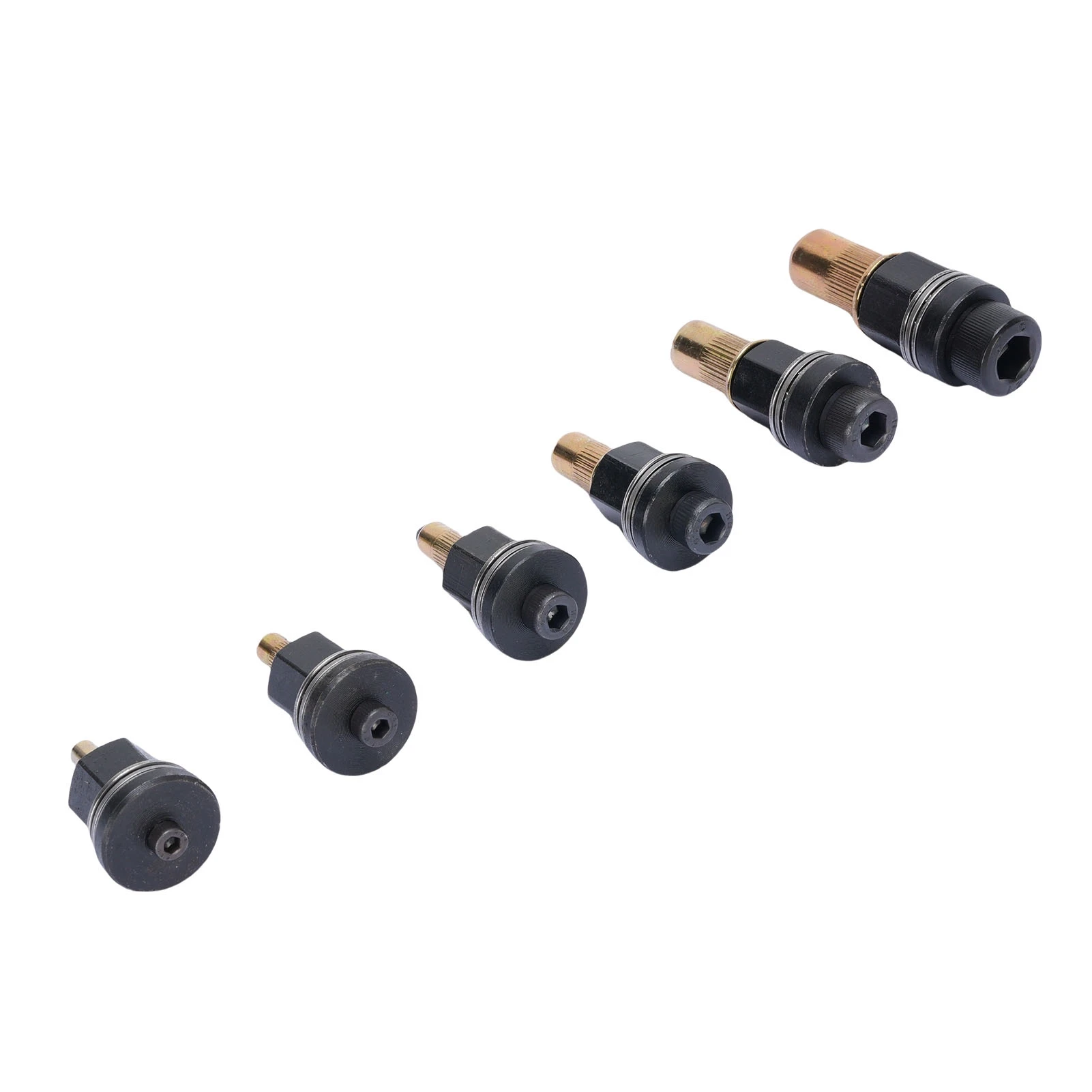 6 Pcs Rivet Nut Tool Set M3 M4 M5 M6 M8 M10 Carbon Steel Hand Rivet Nut Gun Head for Narrow Space Furniture Industrial