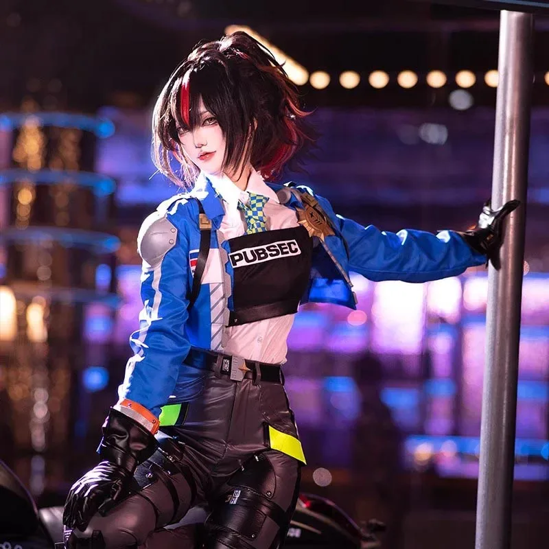 Zenless Zone Zero Anime Game Zhu Yuan أزياء تنكرية شعر مستعار Zhuyuan موحدة التحقيق الجنائي استجابة خاصة فريق الحذاء
