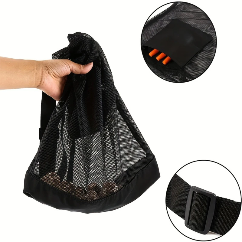 Mushroom Hunting Net Bag Harvest Mushroom Basket Collection Bag Large Capacity Mesh Garden Fruit Picking Bag