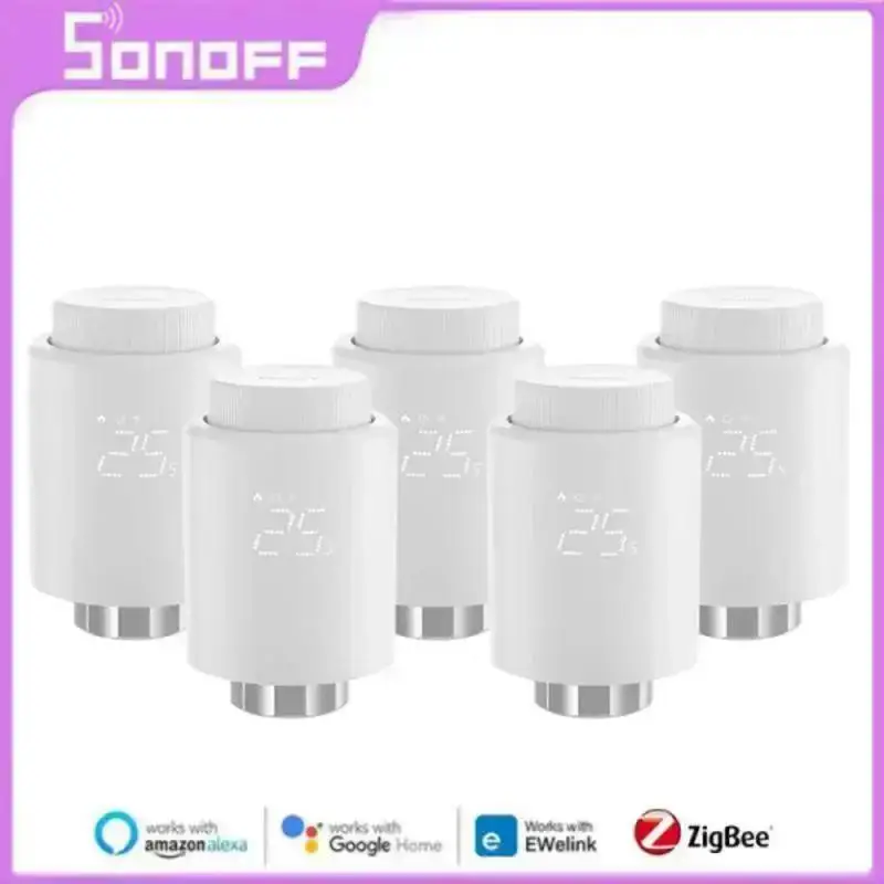 

1-5PCS SONOFF TRVZB Zigbee Thermostatic Radiator Valve Smart Home EWeLink App Remote Control Works With SONOFF ZB Bridge-P