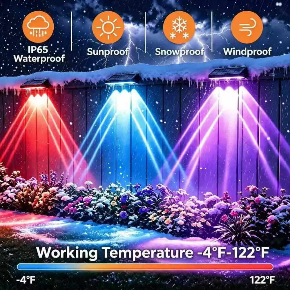 No Drill Solar Outdoor Wall Light Self-Adhesive Waterproof Solar Wall Washer Light No Drilling Solar Powered Solar Wall Lamp