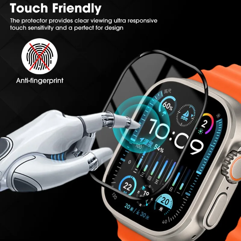 5-1Pcs HD Screen Protector Films for Apple Watch Ultra 2 Full Coverage Protective Cover for Apple Ultra 2 Smartwatch Accessories