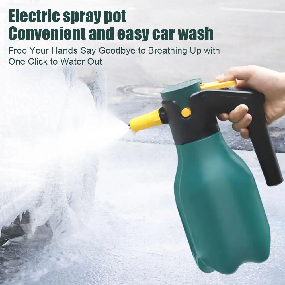 

2L Electric Foam Spray Pot Pneumatic Fan Foam Spray Pot High Pressure Wireless Car Washing Cleaning Pot