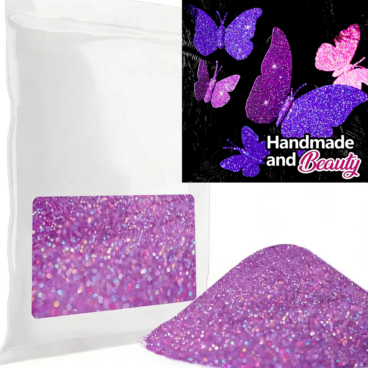 50g /1.76oz 1/128'' 0.2MM Nail Glitter, Holographic Fine Glitter for Crafts, Resin, DIY Jewelry Keychains Halloween Decorations