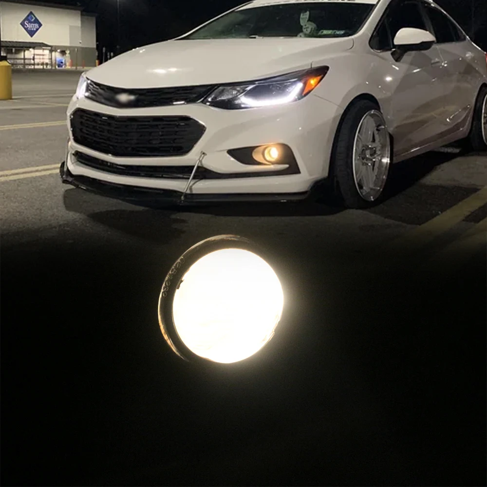 Front Bumper Fog Lamp Upgrade Kit FOR Chevrolet Cruze 2017/2018/2019 Version Additional Foglight Set