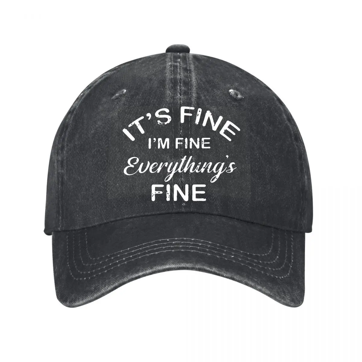 Imagine Inspirational Typography Quote Design Washed Baseball Cap Outdoor Hat