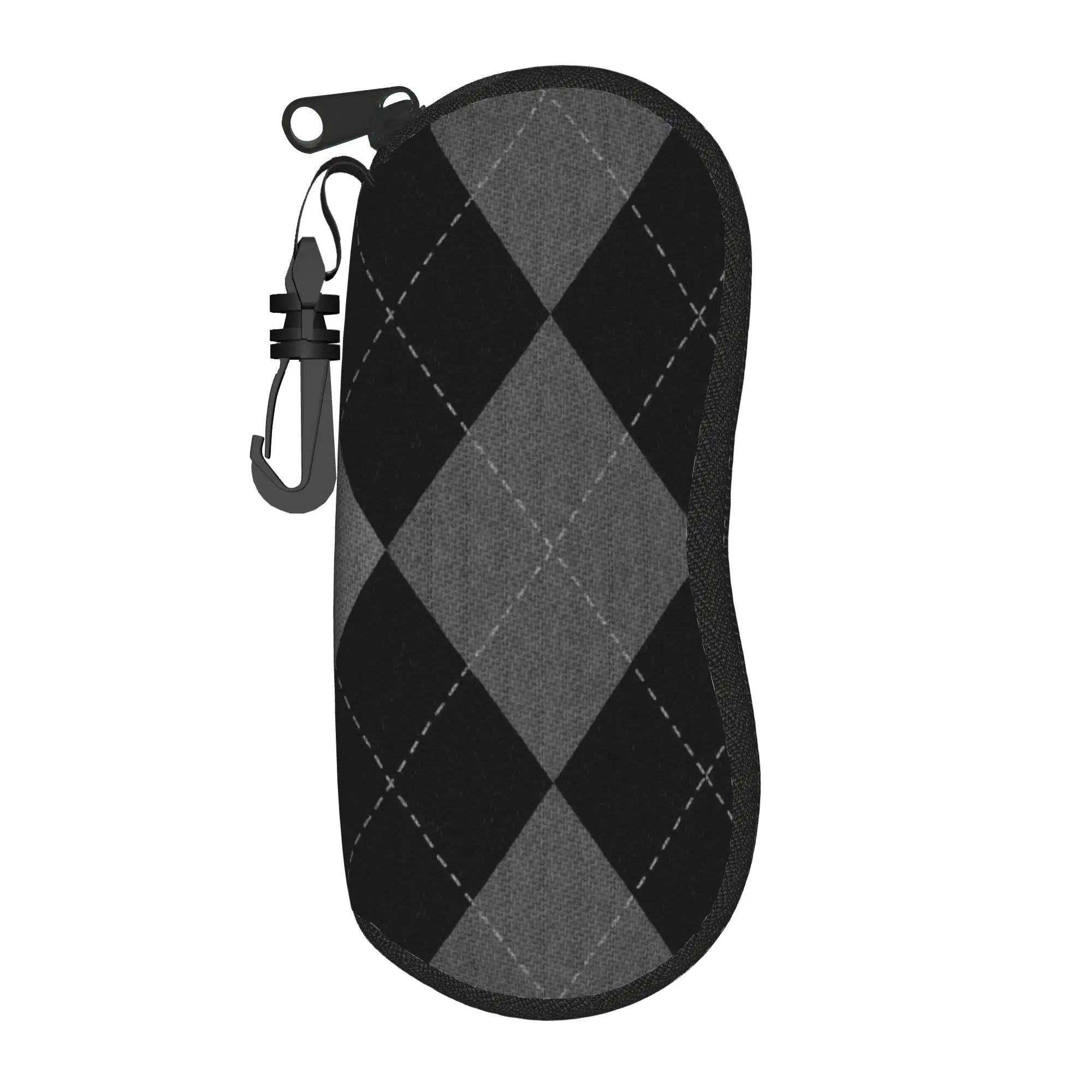 Yellow Tartan Glasses Case  Convenient Sunglasses Case For Unisex Soft Eyewear Bag Print Eyeglass Protector