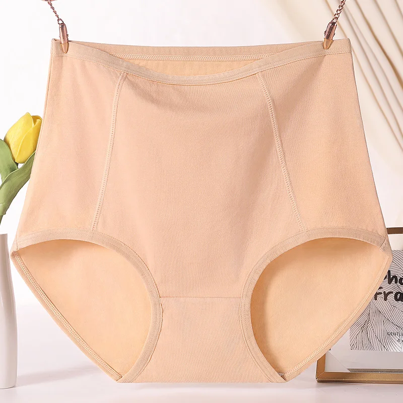 6 Pcs Women\'s Big Size Briefs Breathable Cotton Undies Underwear High Waist Large Panties Undershorts XL 2XL 3XL 4XL 5XL 6XL