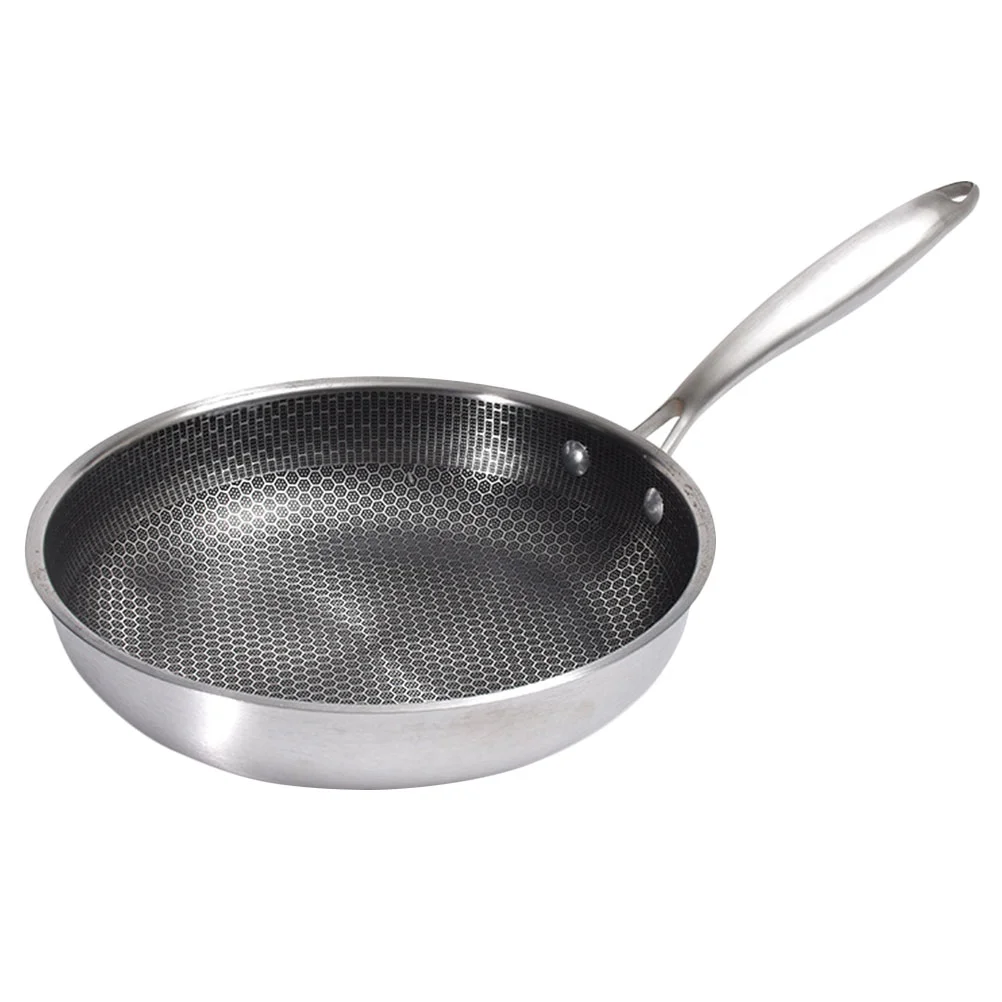 

Stainless Steel Small Fry Pans 30Cm Honeycomb Pan Nonstick Skillet Flat Bottom Fry Pan