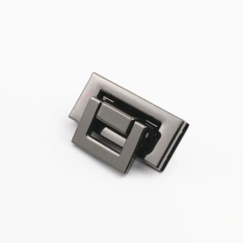 女性用ツイストロッククラスプ,四角いターンロック,財布用ハードウェア,レザークラフト,ショルダーハンドバッグ,1個