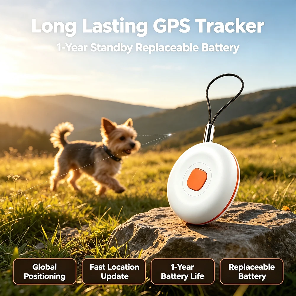 Portable Bluetooth Item Locator Tag GPS Tracker Anti Loss Alarm Finder Compatible With Android For Key Bag Travel Luggage