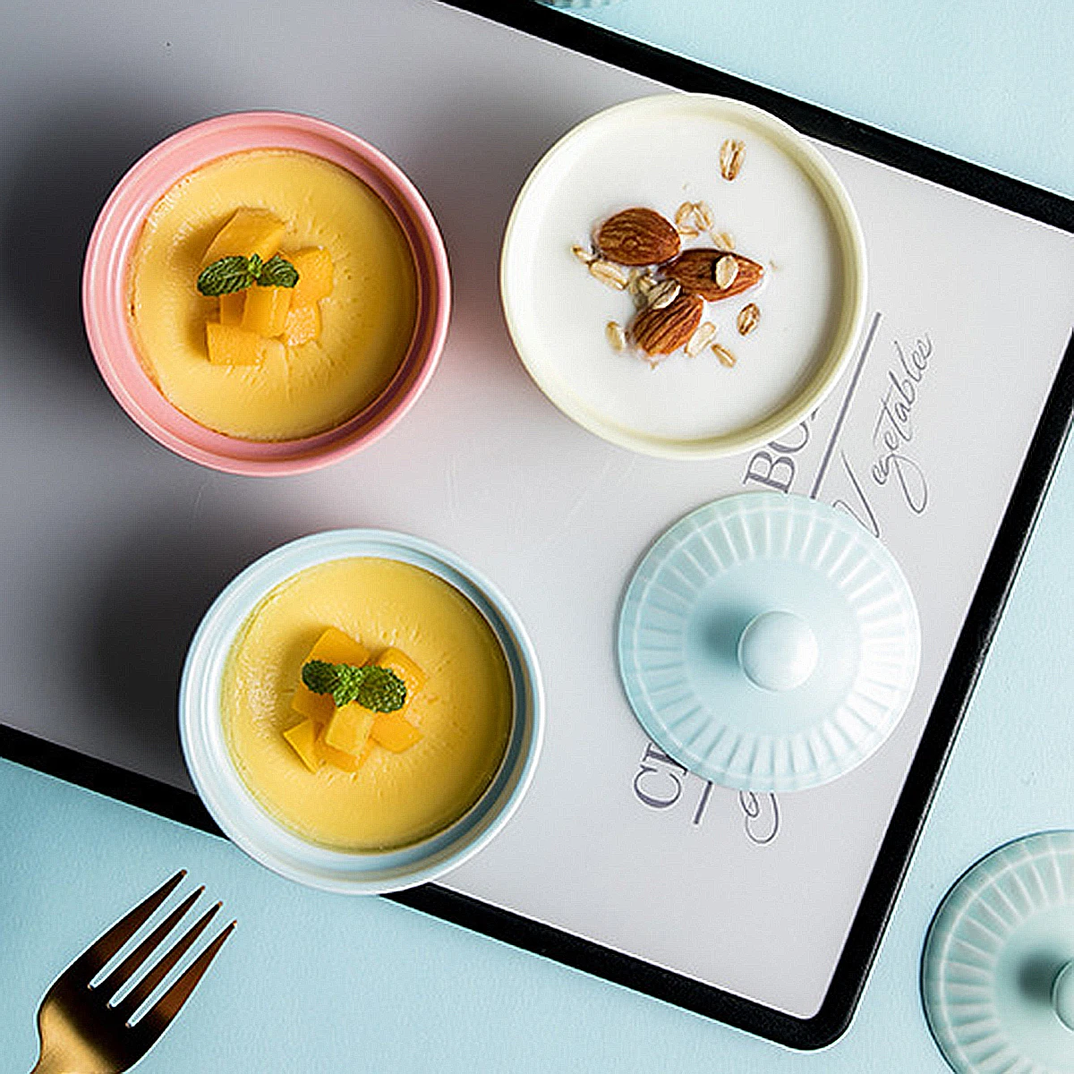 

Керамическая форма для запекания, термостойкая, маленькая, с розовой крышкой, для супа, десертов, пудингов, стильная, для дома и кухни