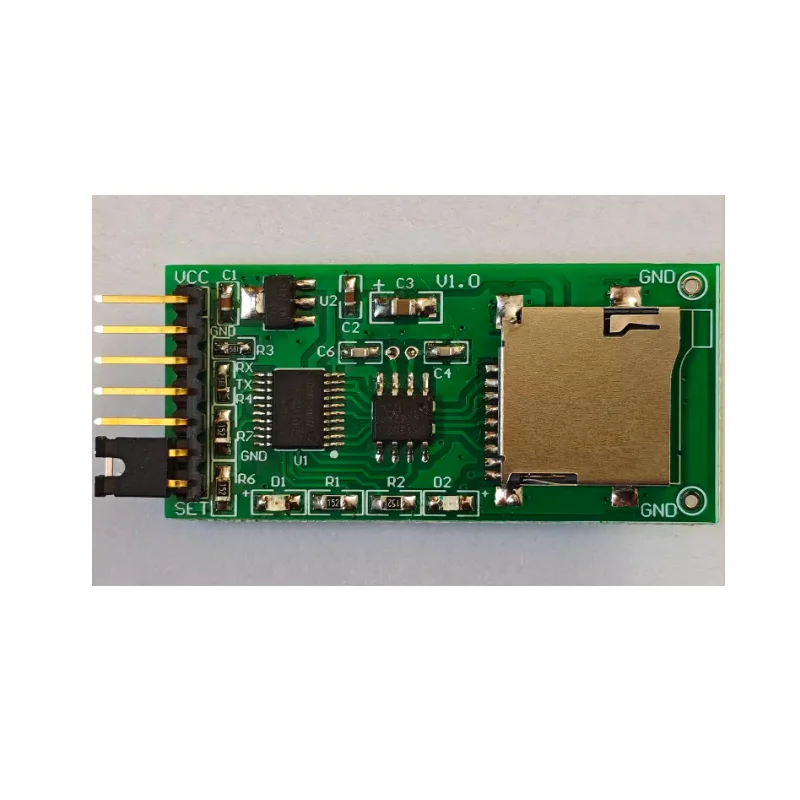 Serial port data logger, TF card, SD card storage with clock, microcontroller readable and writable