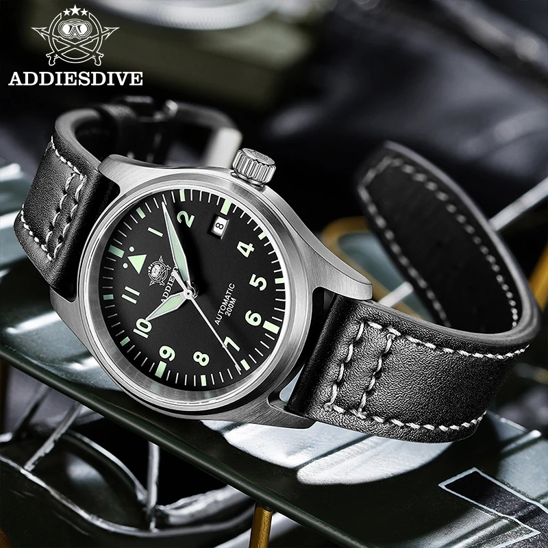 

ADDIESDIVE Top Man Watch Super Luminous 200M Waterproof Stainless Steel Sapphire Glass Automatic Mechanical Watch Reloj hombre