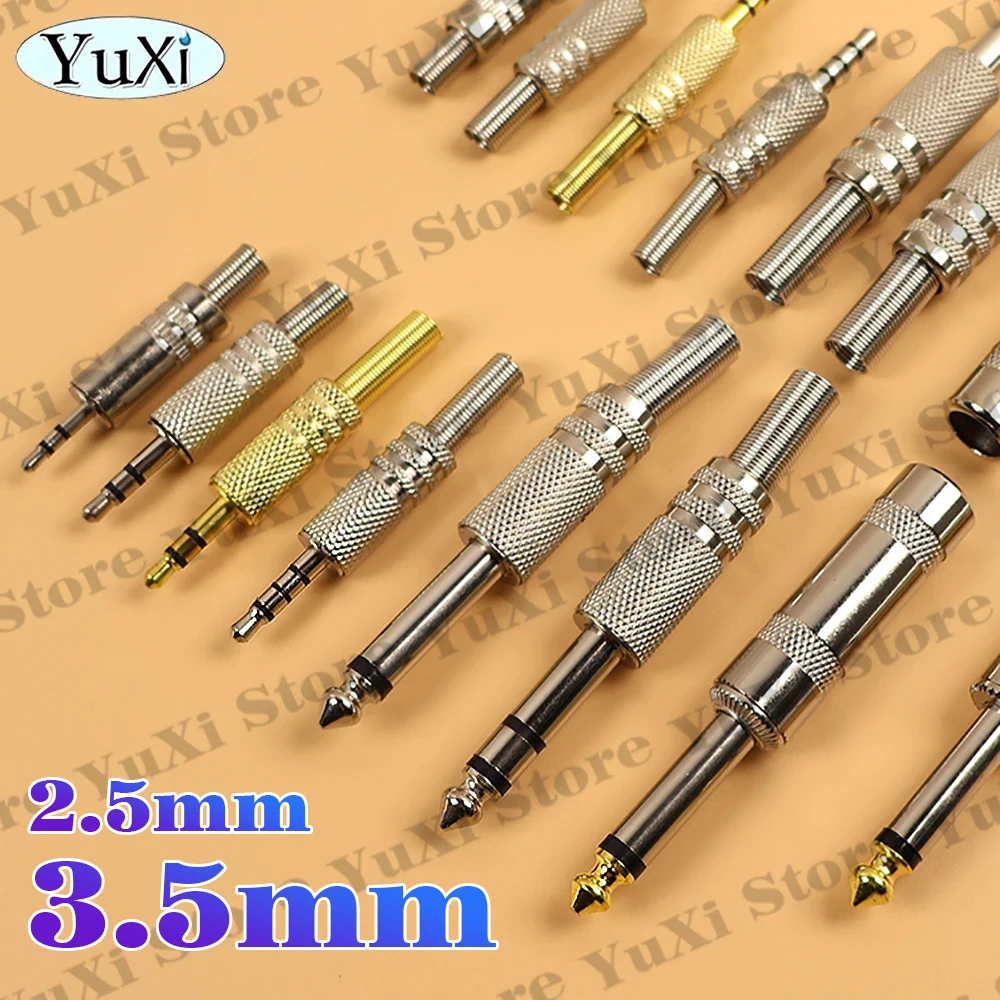 

6Pcs 3.5mm 4.5mm Male Headphone Plug Mono Stereo TRS TS Metal Audio Solder Cable Connector 2Pole 3Pole 4Pole For Earphone Jack