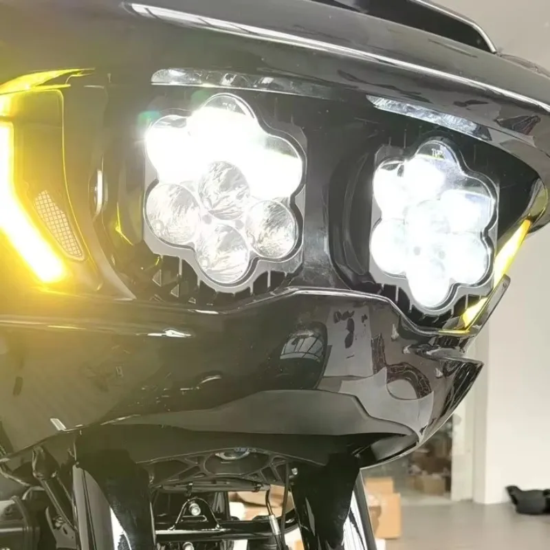 Motorcycle 23.5-2026 Road Glide Road Shark Style Headlight With Bracket Plug And Play