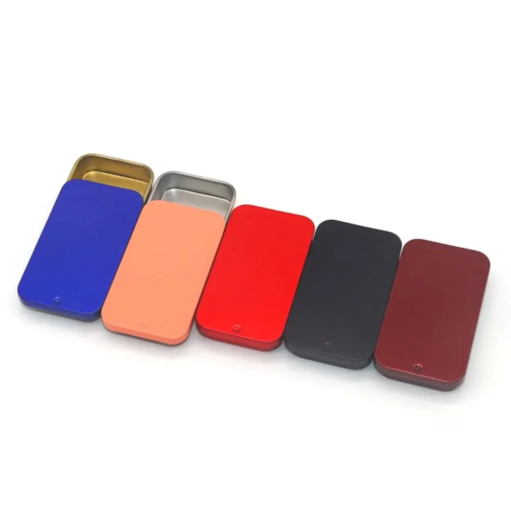 Rectangular Sliding Cover Push Pull Tin Box Candy Pills Aromatherapy Solid Ointment Drawer Type Small Iron Bird Training Tools