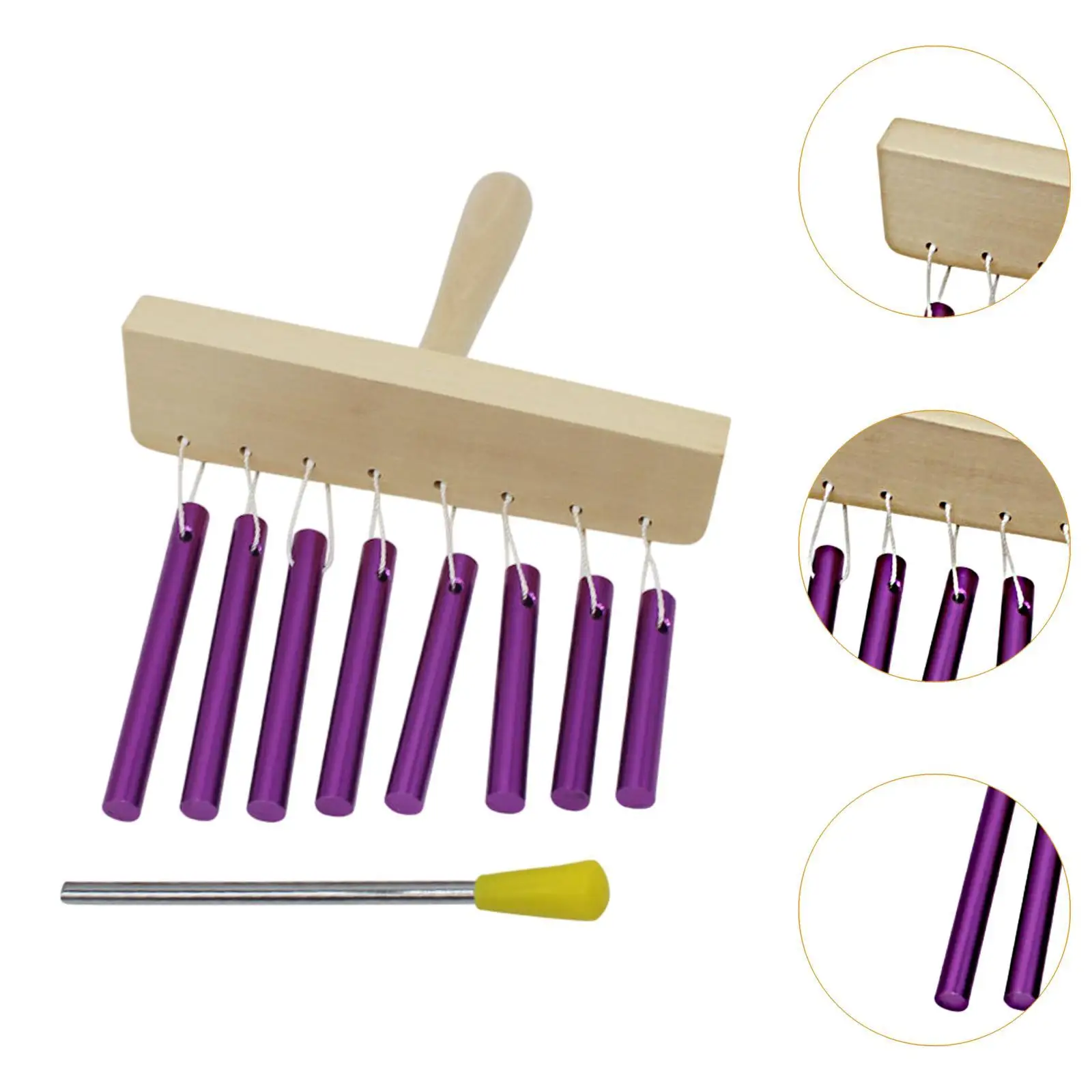 8 톤 휴대용 바람 종소리 바람 벨 무대 공연 탁상 바람 차임 타악기 바람 차임 교실 요가 어린이를위한