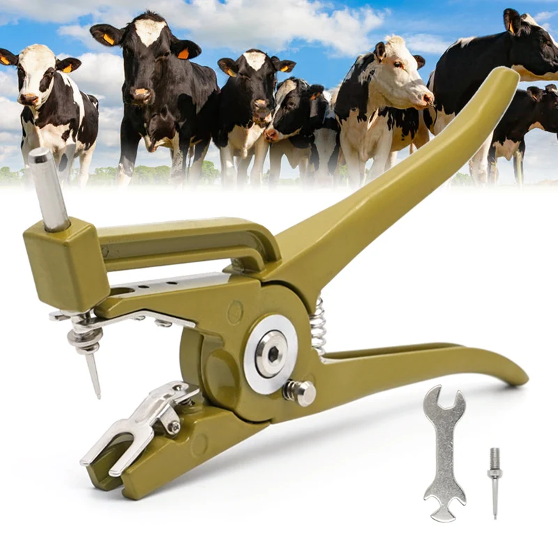 1 pz fattoria bovini capra marchio auricolare pinze verticale idraulico dispositivo di controllo degli animali bestiame animale orecchio applicatore