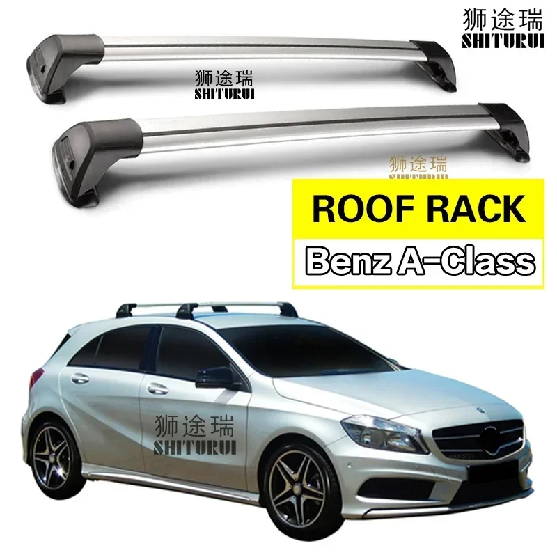 2 Pcs for Mercedes-Benz A-Class (W176 W177 W169 2004-2024 Hatchback Roof Bar Car Special Aluminum Alloy Belt Lock Led Shooting