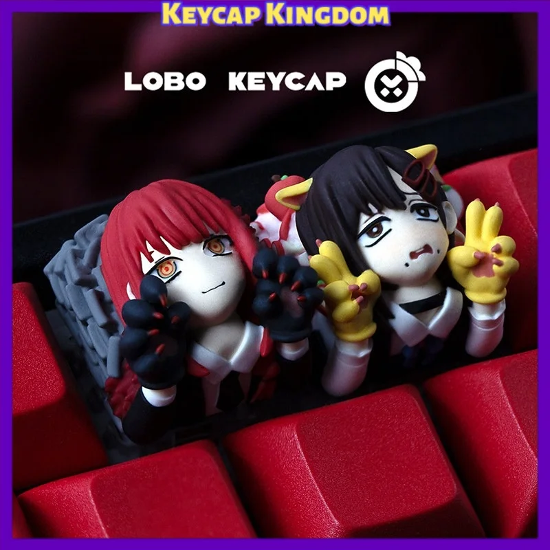 NEW Chainsaw Man Reze & Makima Anime Keycaps Resin DIY Cute Custom Keycaps ESC Key Personalized Gift for Mechanical Keyboards