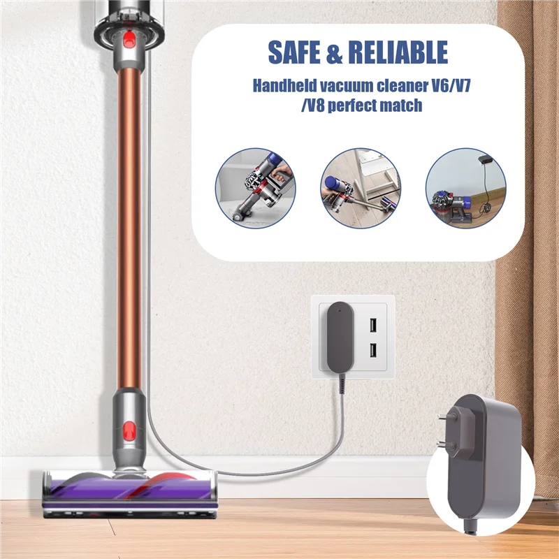 مكنسة كهربائية محول الطاقة روبوت الأنظف استبدال شاحن ل دايسون V6 V7 V8 DC58 DC59 DC61 DC62 DC74 الاتحاد الأوروبي التوصيل المبيعات