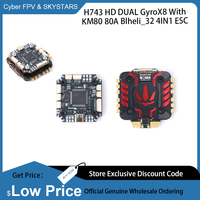 SKYSTARS H743 HD DUAL Gyro betaflight Flight Controller H7 X8 With OSD & KM80 80A Blheli_32 4IN1 ESC for FPV drones