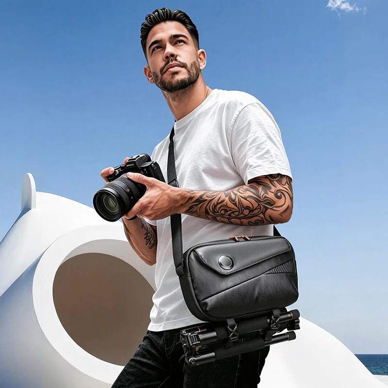 

Digital Camera Bag - Adjustable Divided Crossbody Shoulder Bag - Portable Outdoor DSLR Photography Single Shoulder Bag