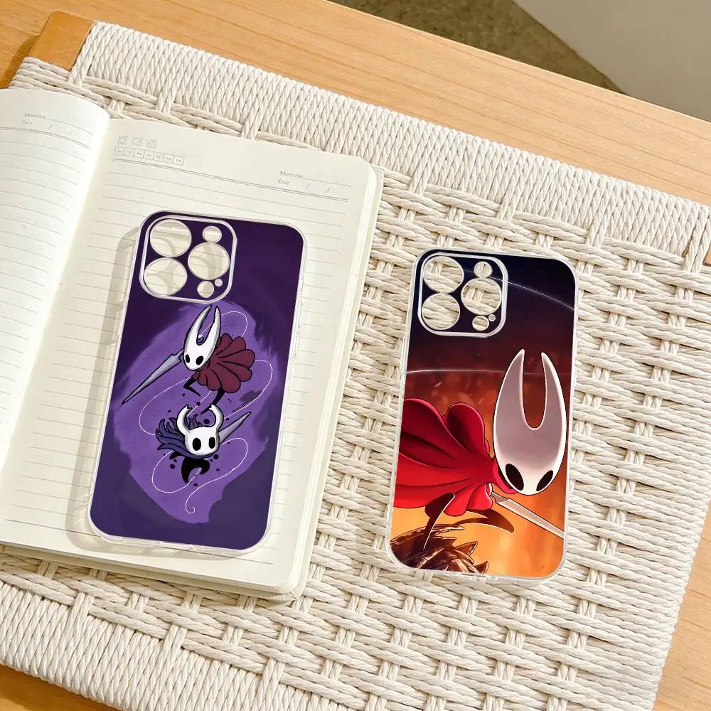 

H-Hollow Knight Silksong Cool Phone Case For iPhone17,16,15,14,13,12,11 Plus,Pro Max Soft Transparent Cover