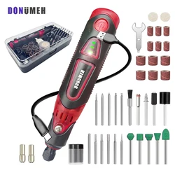DONUMEH Mini Cordless Rotary Tool Kit 3.6V Rechargeable Grinder 3 Speeds Type-c Multi-Purpose for Polishing Sanding Engraving