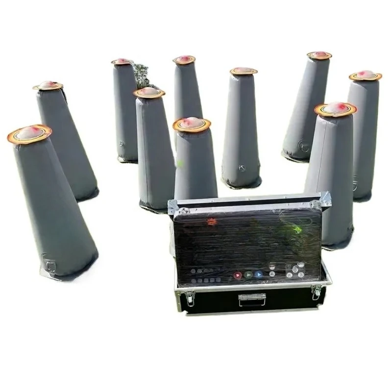 Interactive Electronic Scoring Cone Game System with Scoreboard for Response Training Suitable for Events and Inflatable