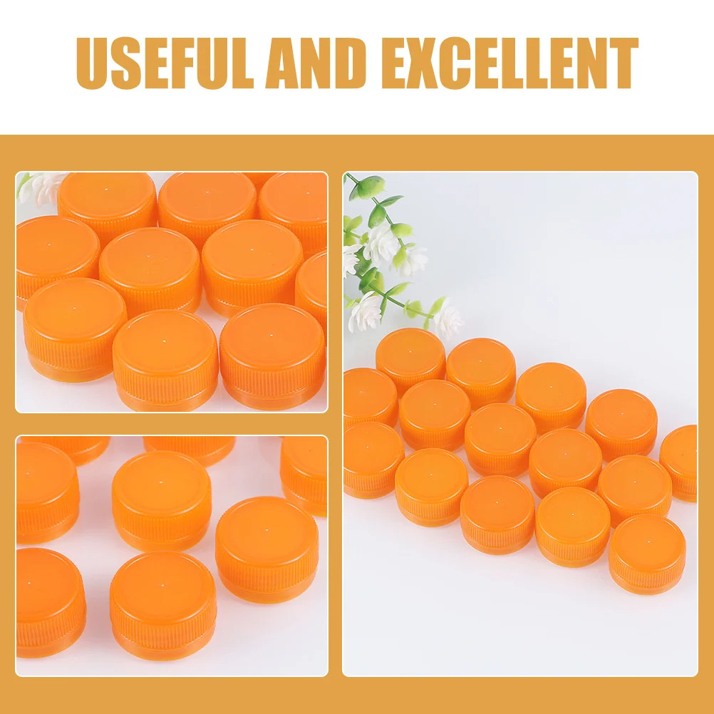 

100 pcs Plastic Bottle Caps Water Bottle Sealing Lids Leak-Proof For Diy Crafts Kids Activities Bpa-Free Container Closures
