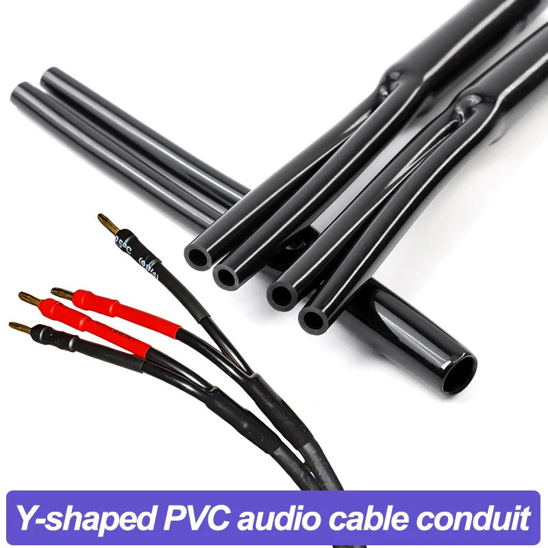 Y-shaped PVC Cable Sleeve 7mm 9mm~15.5mm One split into two Y-shaped speaker cable bifurcated tubes Audio cable bifurcated tubes