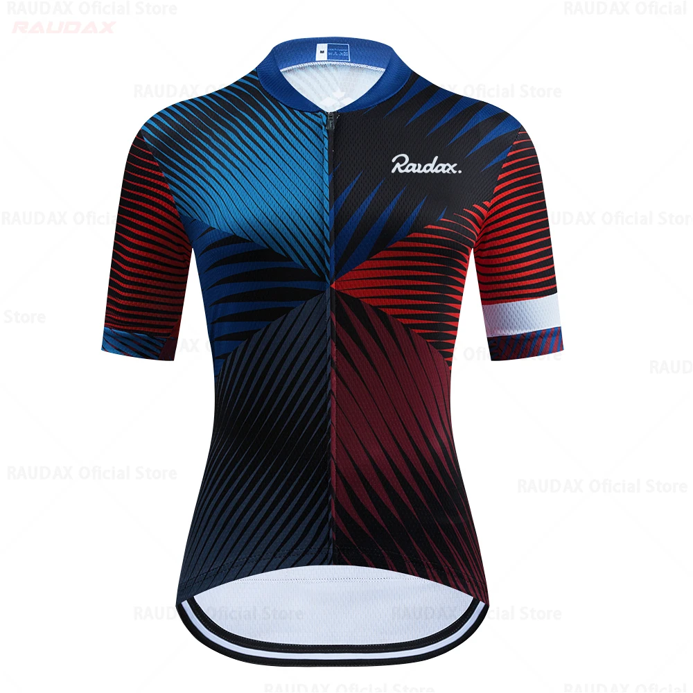 Women\'s Short Sleeve Cycling Clothing, Raudax Summer Jersey, Triathlon Bike Jersey, Uniform, Kit, 2024