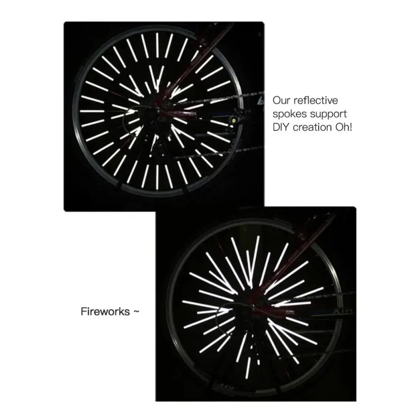 12Pcs Bike Bicycle Wheel Spokes Reflective Sticker Tube Warning Safety Light DIY Cycling Reflector Reflective Tubes Hot Sale