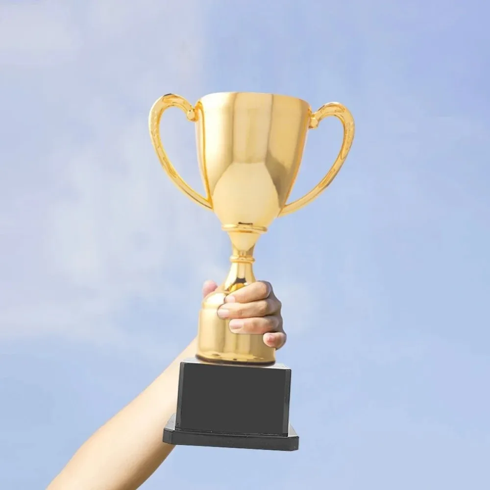 New Gold Gold Trophy Awards Rose Plastic Prize Cup Magnolia School Rewarding Supply Craft Souvenirs Sports Winner