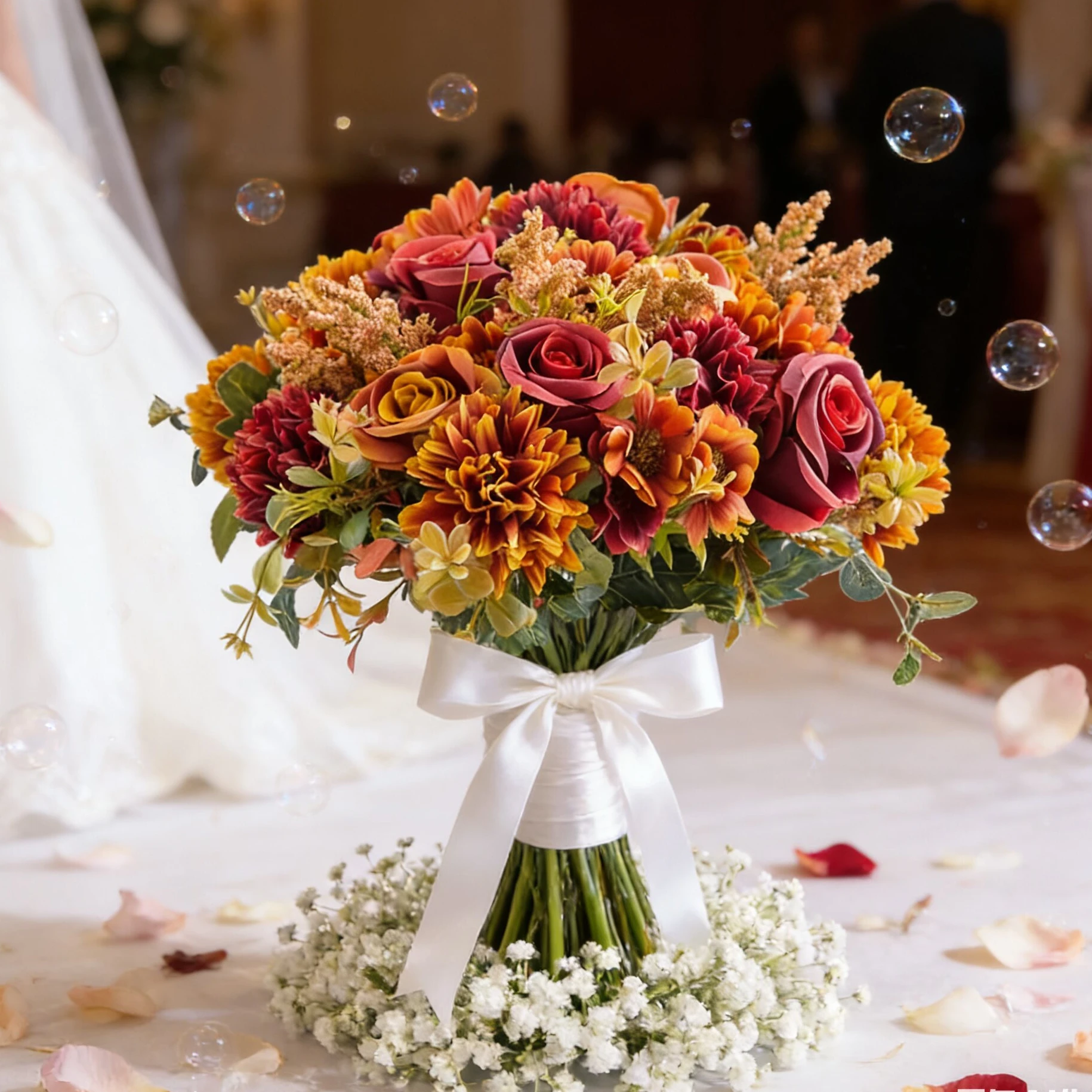 Künstliche Rosen-Girlande für Hochzeit, Heim, Garten, DIY Raumdekoration, Tischdeko, Brautstrauß, Handgemachtes Muttertagsgeschenk, Bestseller – Detail 3