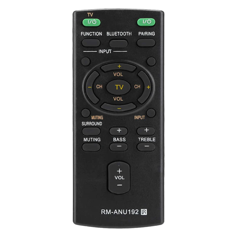 Y45A-RM-ANU192 Bluetooth Speaker Remote Control for Sony Sound Bar SACT60BT SS-WCT60 SSWCT60 HT-CT60BT HTCT60BT SA-CT60BT