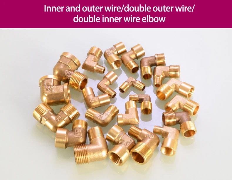 Brass 90 Degree Elbow Fitting Female Male Thread Reducer Adapter Right Angle Pipe Connector