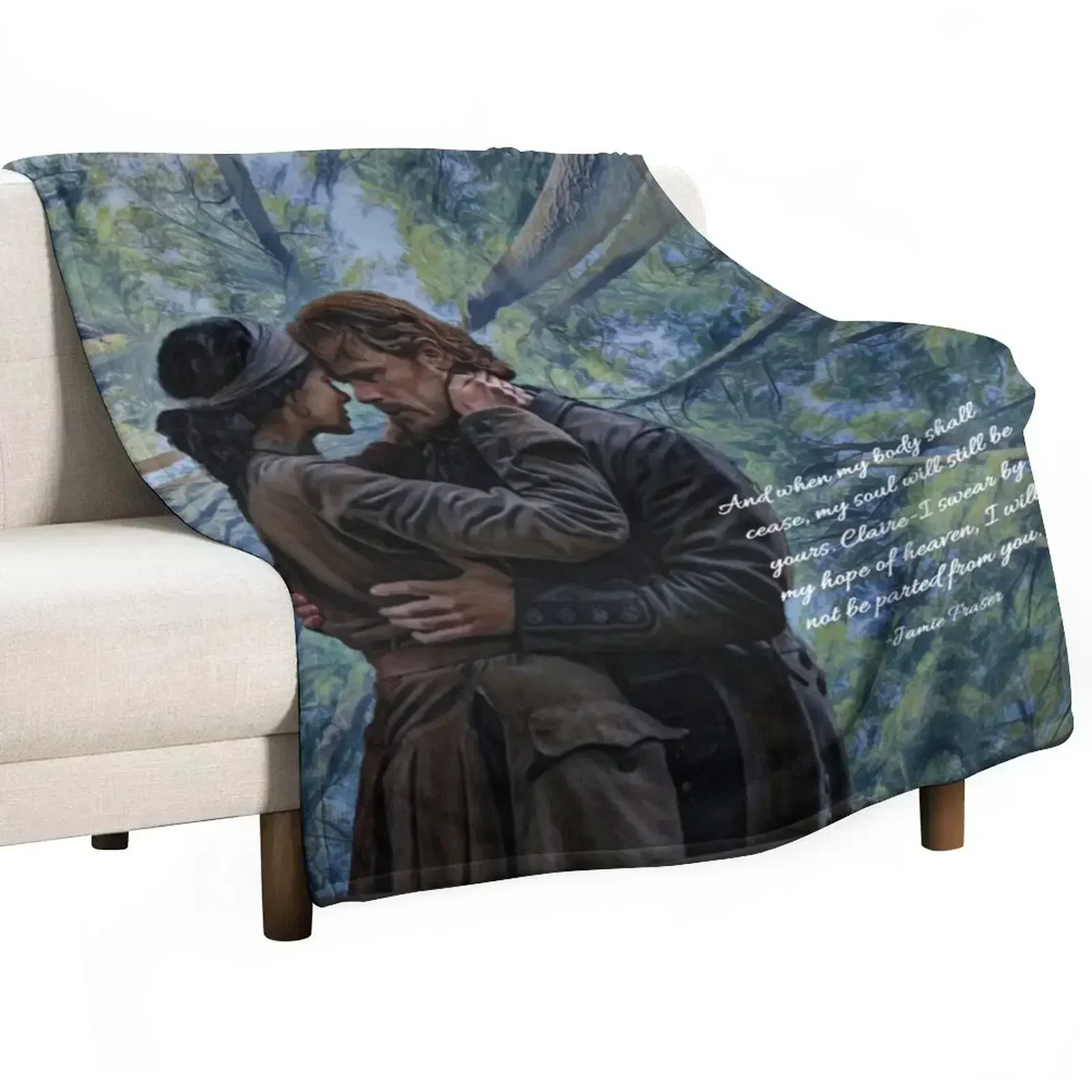 Jamie and Claire Fraser/Outlander quote Throw Blanket Beach Nap Extra Large Throw Quilt Blankets