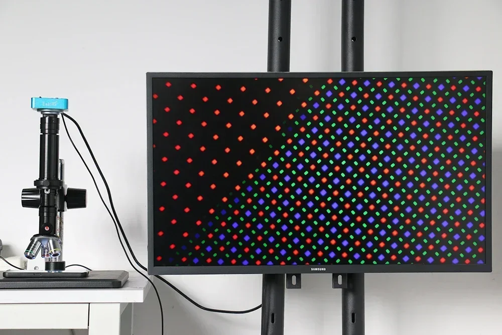 400X 1000X 4000X obiektyw koncentryczny mikroskop z regulacją ostrości uchwyt ramienia 48MP 4K 2K HDMI USB cyfrowe kamery mikroskopowe wideo — zdjęcie 7