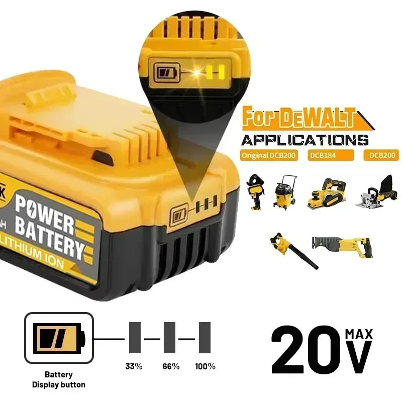 Nuovo 100% Originale 20V 12000mAh per Dewalt Strumento di Potere Batteria DCB206 20V 18.0Ah Batteria DCB206 20V Batteria DCB205 DCB200